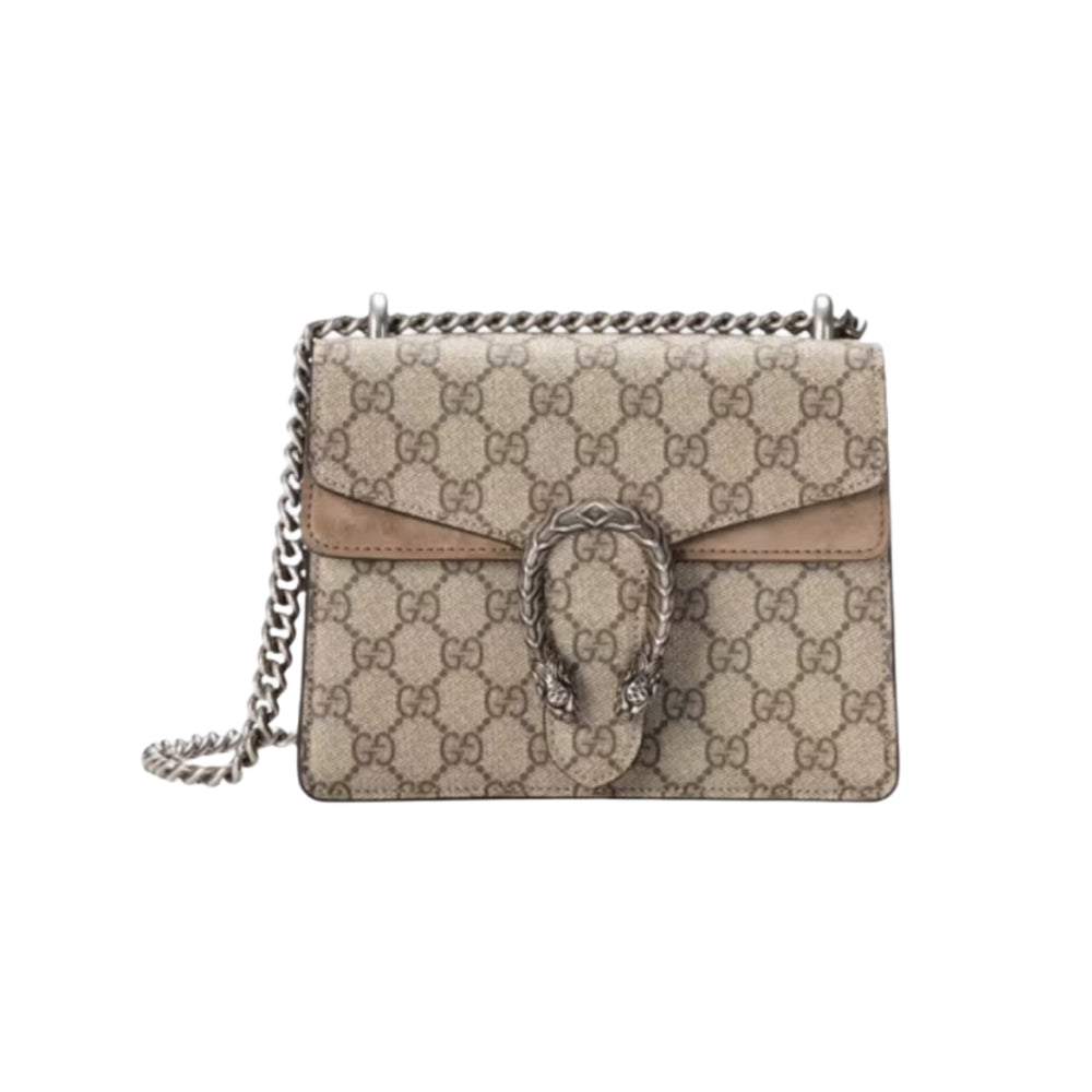 구찌 디오니서스 GG 슈프림 미니백 베이지 에보니 토프